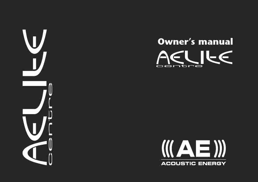 Acoustic Energy Speaker AELITE Centre-page_pdf